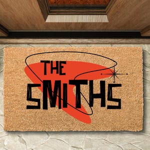 Mid Century Modern Doormat, 1950s Inspired Welcome Mat, Retro Front Door Decor, Mid Century Modern Rug, Housewarming Retro Gift, Vintage Rug