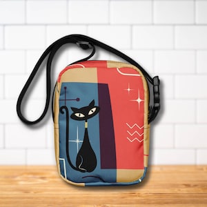 Atomic Cat Crossbody | Atomic Cat Handbag | Small Handbag | 50S Retro Cat Handbag | Mid Mod Wallet | Retro Bag | MCM Purse | Shoulder Bag
