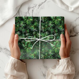 Vintage Christmas Wrapping Paper Retro Style Joyful Holiday Gift Wrap Festive Christmas Tree 1950s style Beautiful Retro Christmas Gift Wrap