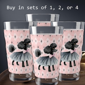 Atomic Dog Drinking Glasses Atomic Dog Drinkware Retro Dog Gifts Cute Atomic Dog Glasses  Dog Gifts For Dog Lover Retro Poodle Dog Gift