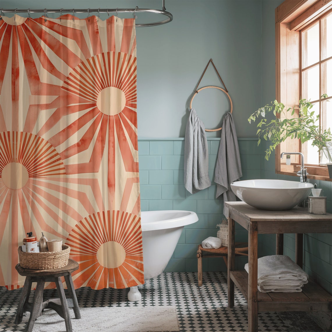 Mid Century Modern Shower Curtains