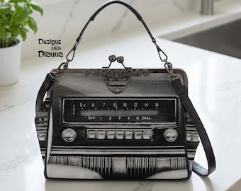 Vintage Radio Handbag Retro Purse Mid Century Modern Bag Novelty Handbag 50s Style Purse Rockabilly Vintage Inspired Bag