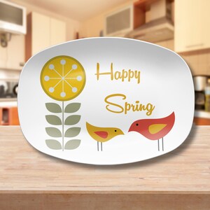Mid Century Modern Serving Platter Atomic Design Entertaining Tray Retro MCM Party Dinnerware Custom Housewarming Gift 50s Decorative Plate