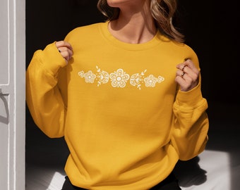 Gold Butterfly Pyrex Pattern Sweatshirt, Pyrex Shirt, Vintage Pyrex Sweatshirt, Gift for Pyrex Collector