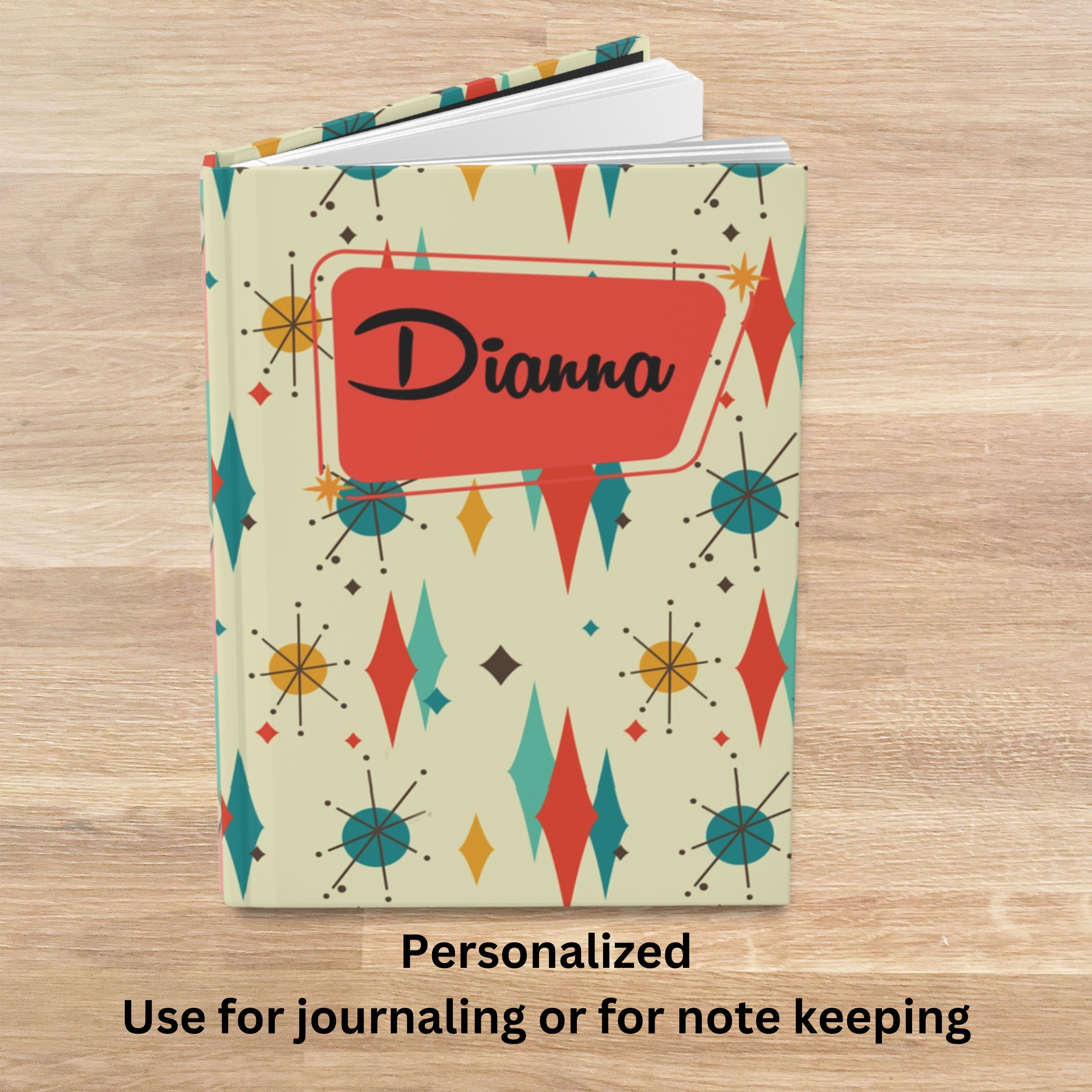 Personalized Notebook Custom Hardcover Journal Retro 1950s Style ...