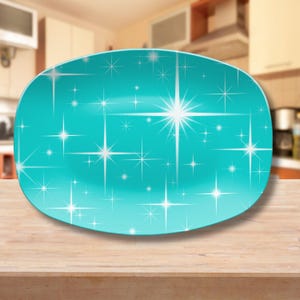 Mid Century Modern Serving Platter Atomic Design Entertaining Tray Retro MCM Party Dinnerware Custom Housewarming Gift 50s Decorative Plate