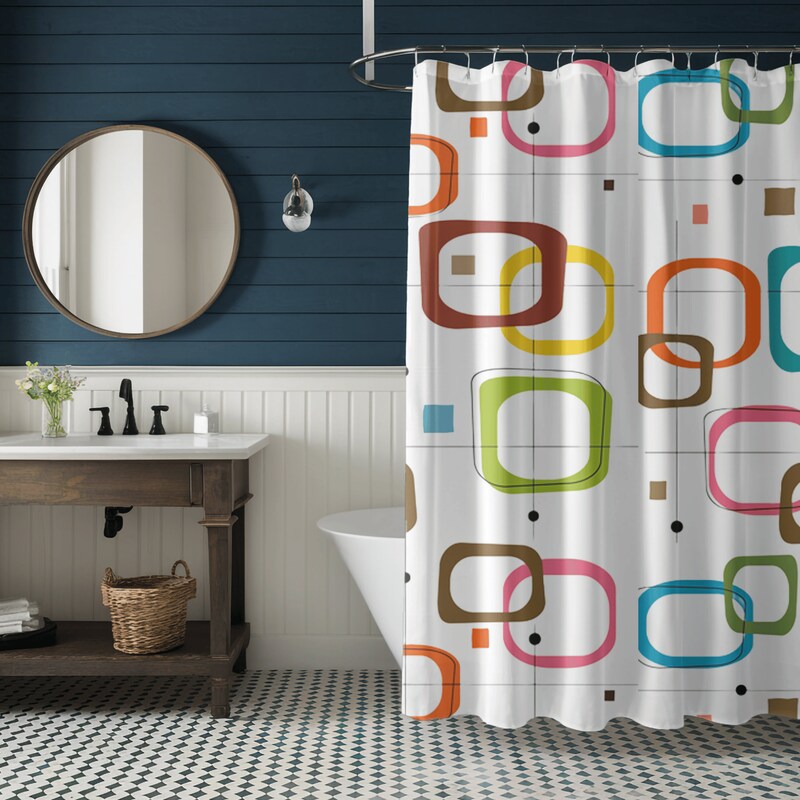 Retro Shower Curtain - Etsy