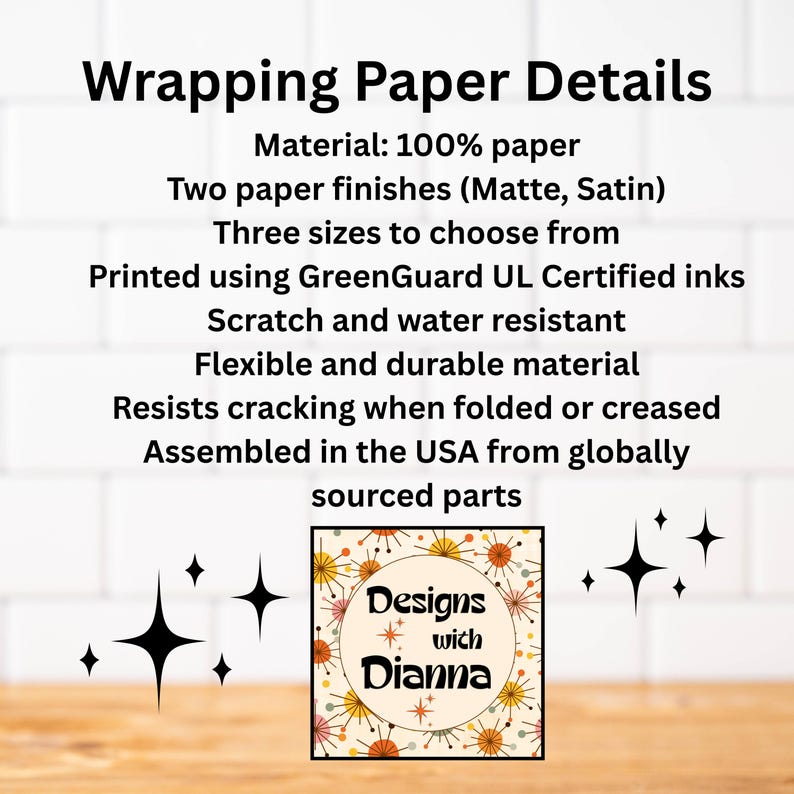 Papel de regalo navideño retro vintage de los años 50, papel de regalo vintage de los años 50, papel de regalo rosa de estilo moderno de mediados de siglo, decoración de regalo navideño MCM imagen 2