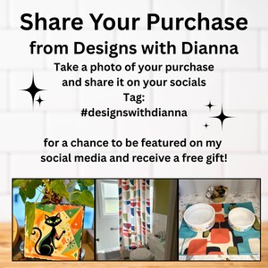 Cortina de ducha geométrica retro: patrón circular moderno de mediados de siglo imagen 7