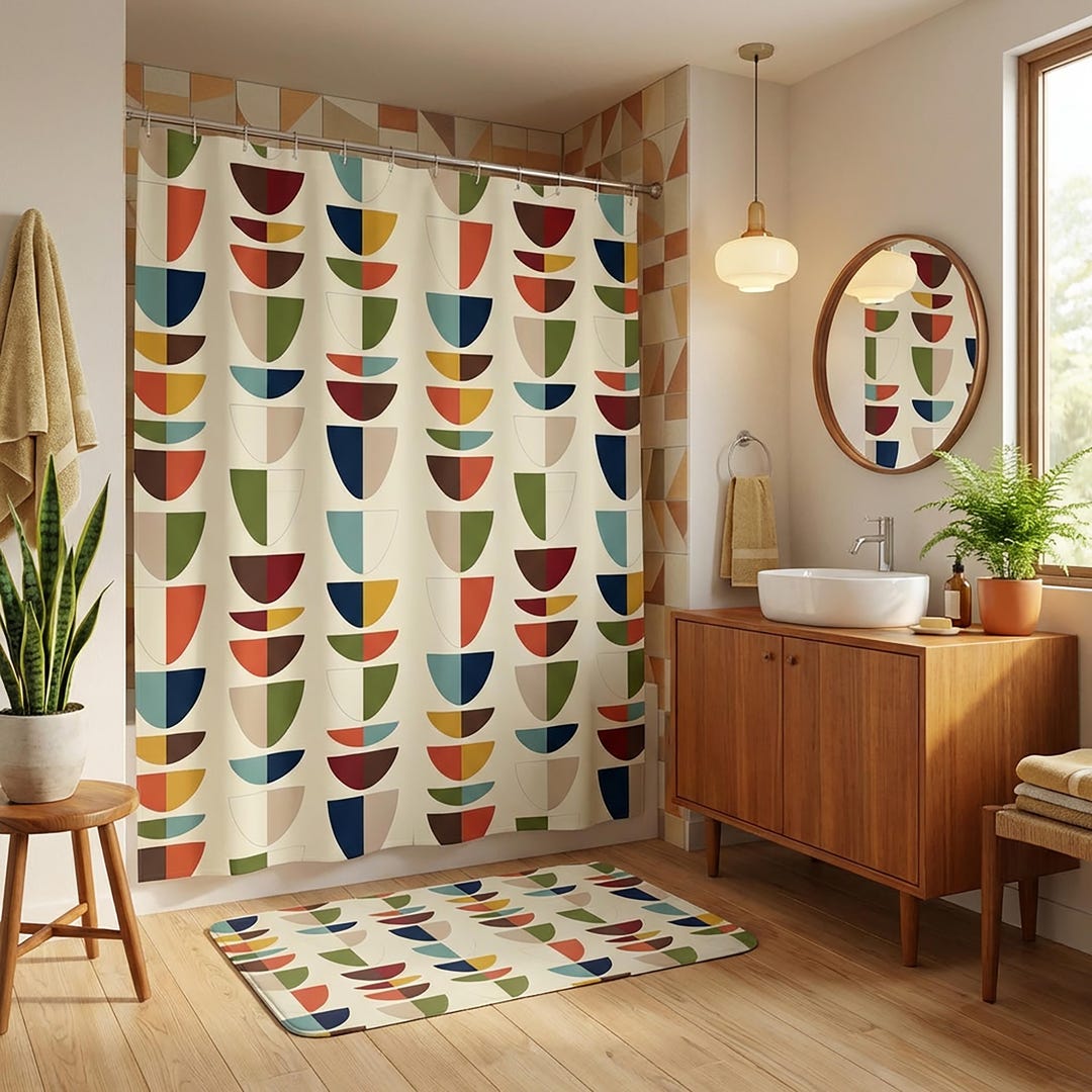 Mid Century Modern Bath Matnull