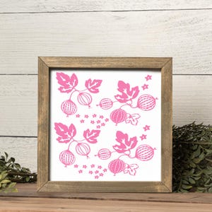 Pyrex Gooseberry Framed Wall Artwork Pyrex Pink Gooseberry Collectible Gifts Vintage Kitchen Decor Unique Gift for Pyrex Collectors