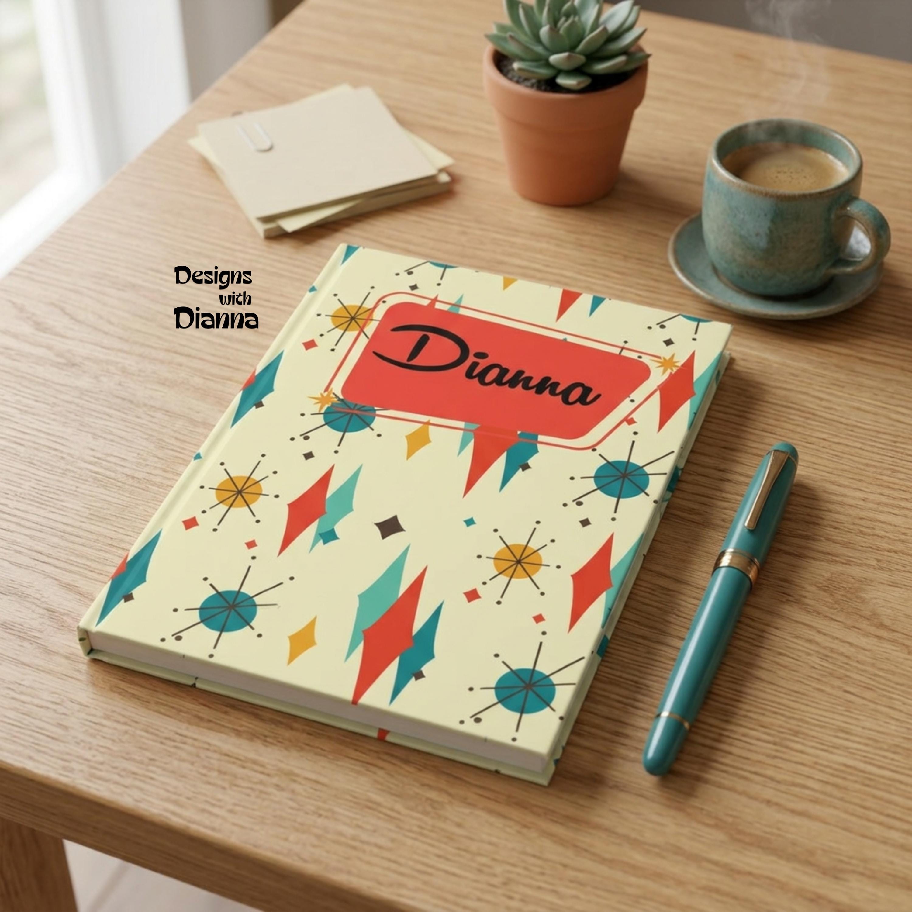 Personalized Notebook Custom Hardcover Journal Retro 1950s Style ...
