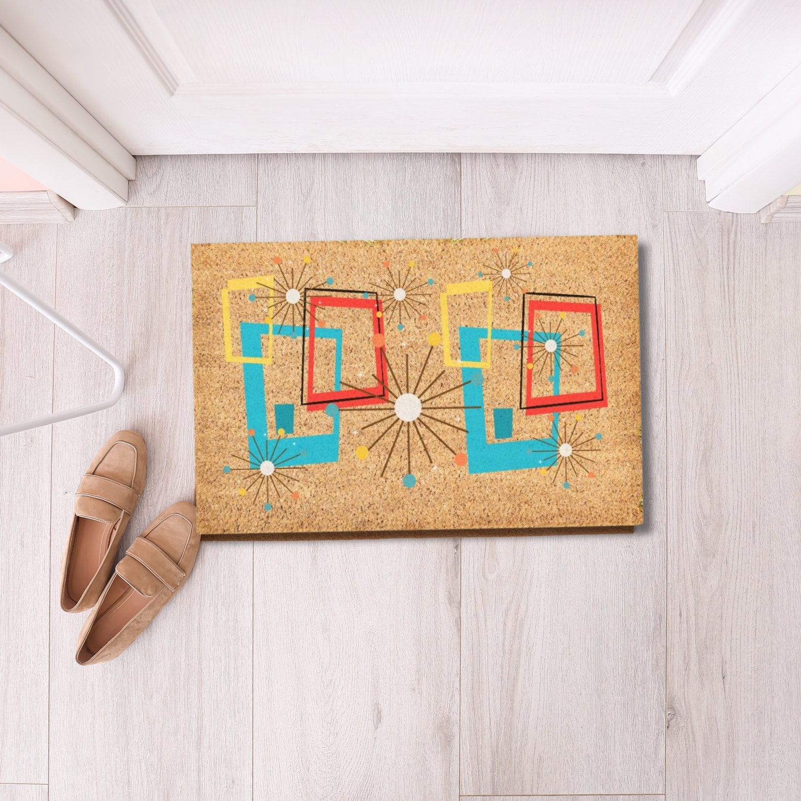 Mid Century Modern Doormat, 1950s Inspired Welcome Mat, Retro Door Mat ...