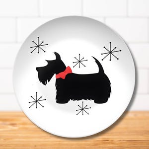 Vintage Scottie Dog Plate Terrier Dog Gift Collectible Home Decor Great Gift for Dog Lovers Kitchen Display Scottie Dog Retro Dinnerware