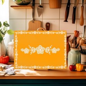 Pyrex Butterfly Gold, Tábua de Corte Pyrex, Presentes Pyrex, Pyrex Collector, Tábua de Corte Pyrex Butterfly Gold, Bandeja de Queijo Pyrex Butterfly