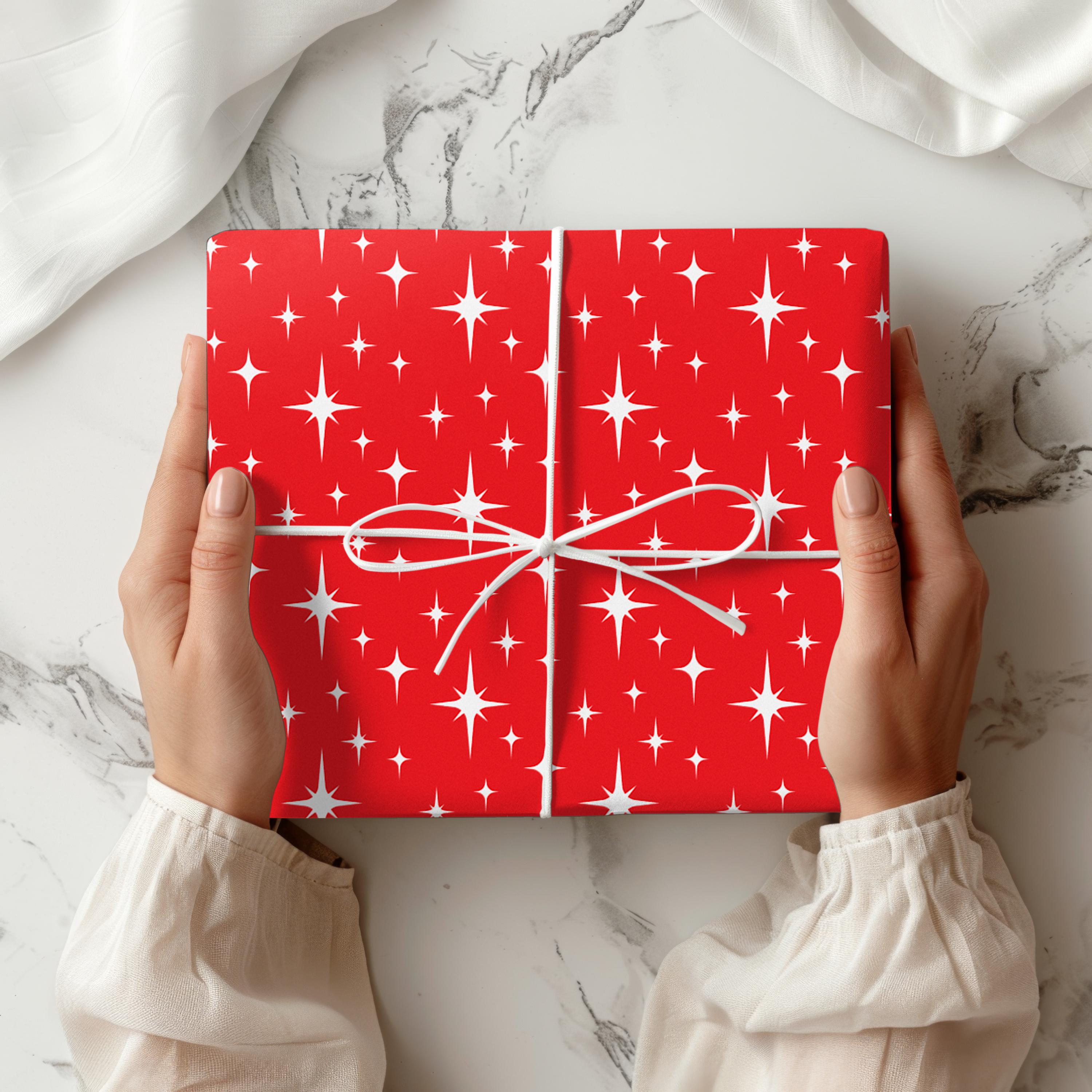 Atomic Starburst Wrapping Paper Retro Mid Century Modern Gift Wrap ...