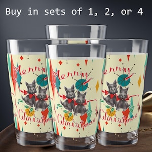 Atomic Dog Drinking Glasses Atomic Dog Drinkware Retro Dog Gifts Cute Atomic Dog Glasses  Dog Gifts For Dog Lover Retro Scotty Dog Gift
