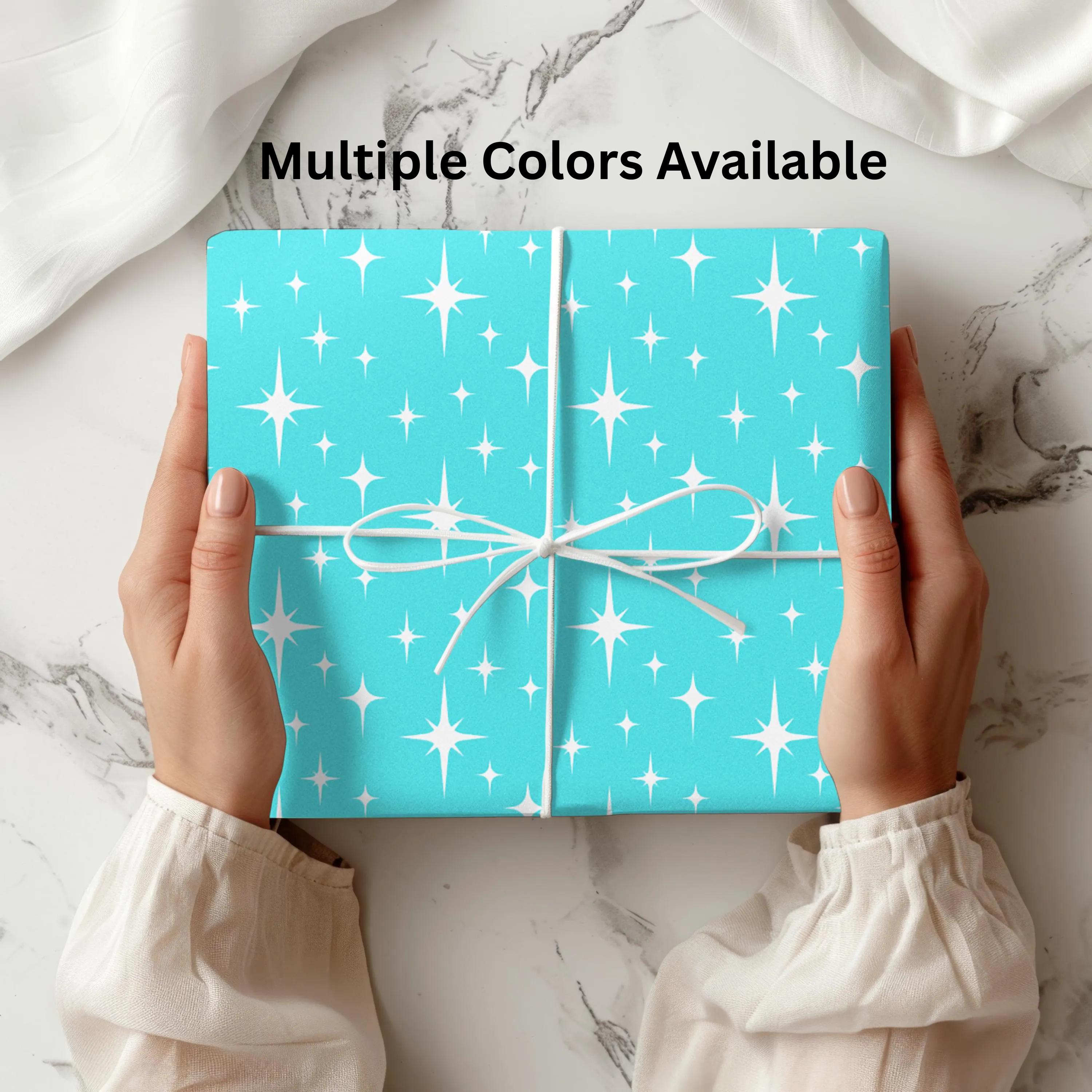 Atomic Starburst Wrapping Paper Retro Mid Century Modern Gift Wrap ...