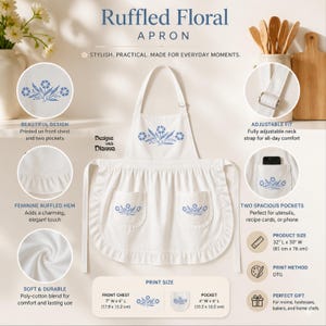 kitchen apron, cooking apron, custom apron, apron with pockets, chef gift apron, womens apron
