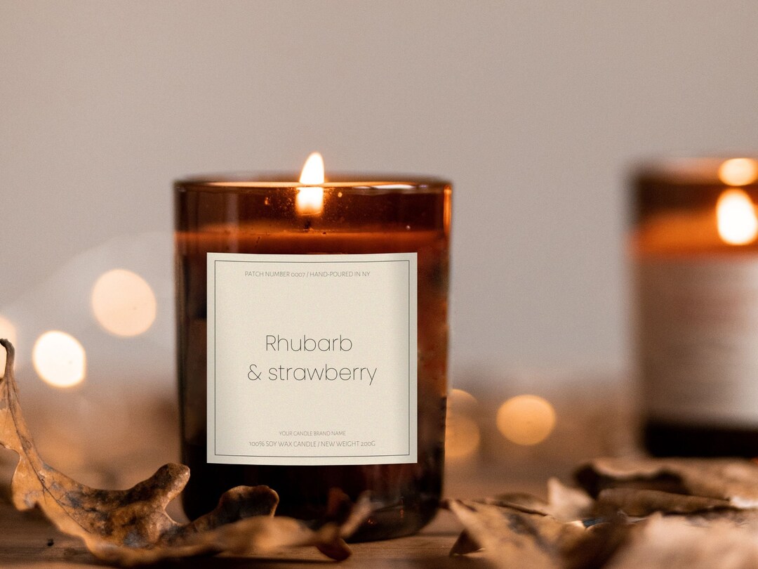Editable Canva Candle Label Templates | Custom Printable Candle Labels ...