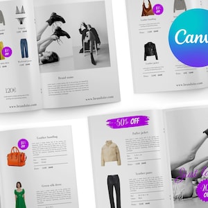 Szablon katalogu sprzedaży dla branży modowej, w pełni edytowalny w Canva | e-book | magazyn | broszura | ulotka | arkusz linii produktów hurtowych