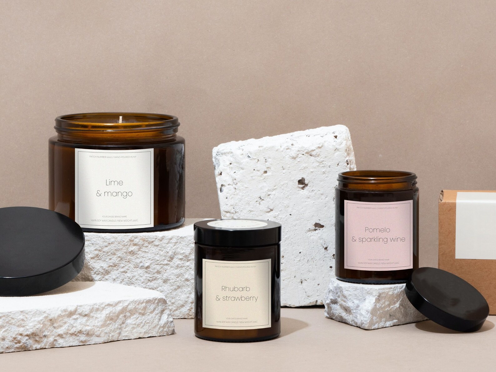 Editable Canva Candle Label Templates Custom Printable Candle Labels ...