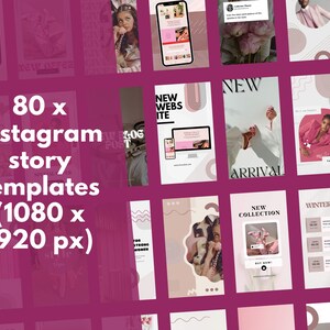 240 Canva Editable Social Media Templates Pink and Green | Aesthetic ...