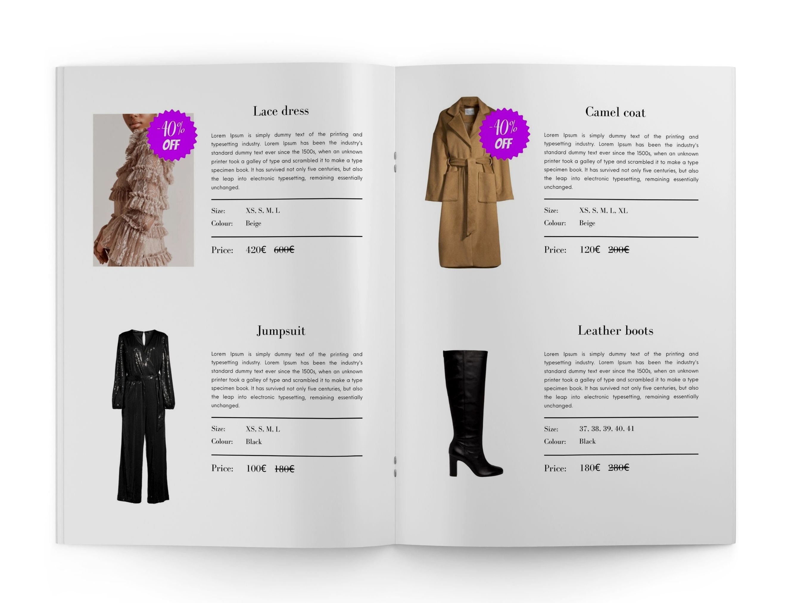 Sale Catalogue Template for Fashion Business, Fully Editable in Canva