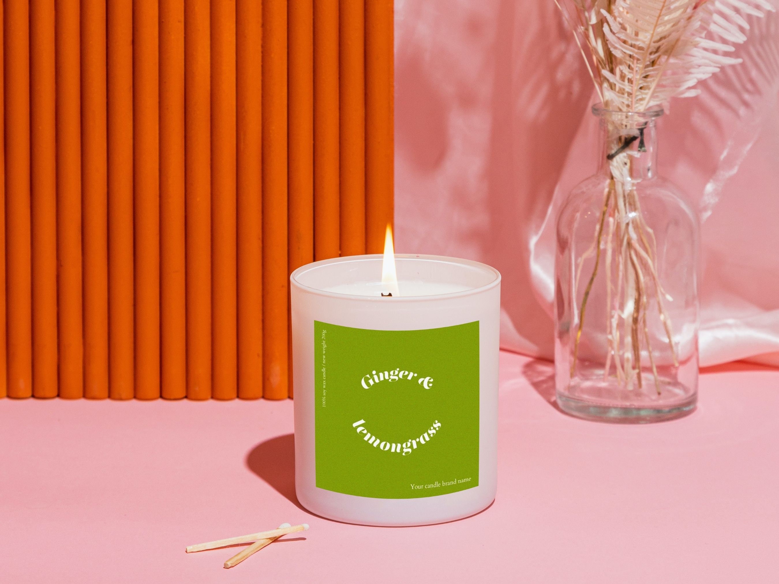 Editable Candle Label Canva Templates | Colourful Candle Label Design ...