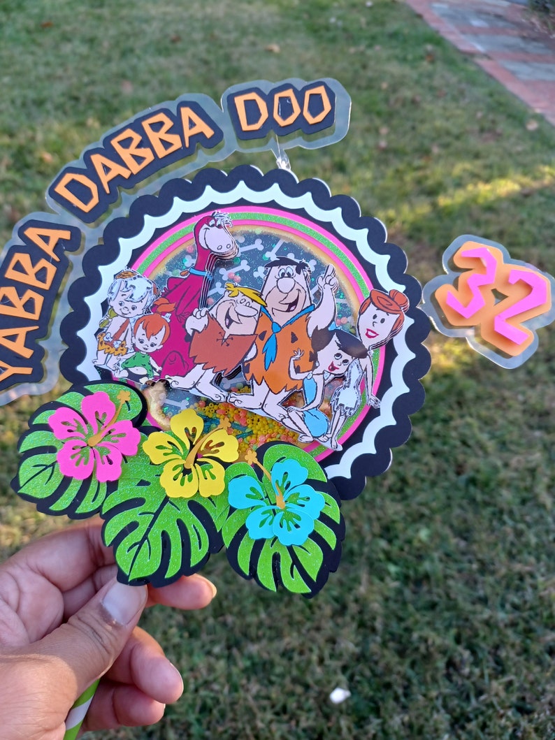 Flintstones 3D Shaker Cake Topper Yabba Dabba Doo Pebbles Etsy