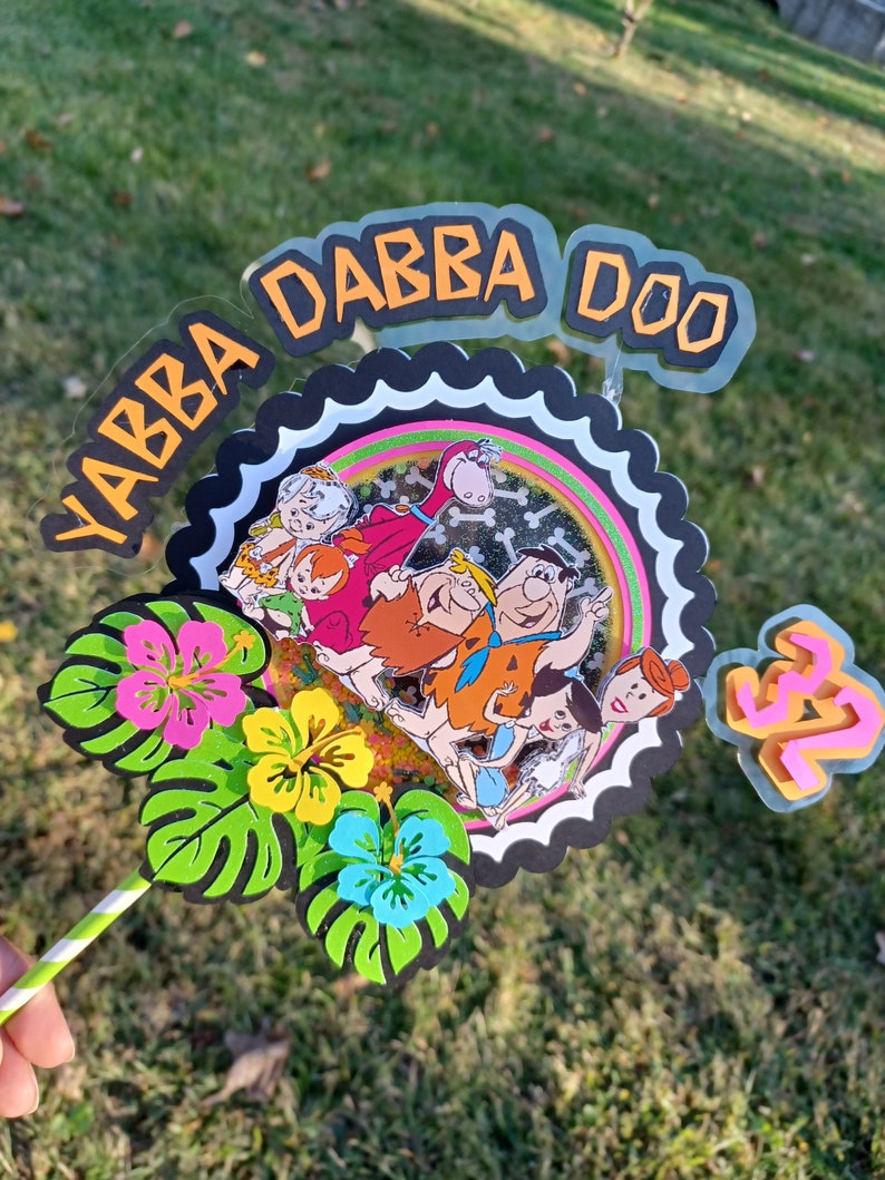 Flintstones 3D Shaker Cake Topper Yabba Dabba Doo Pebbles Etsy