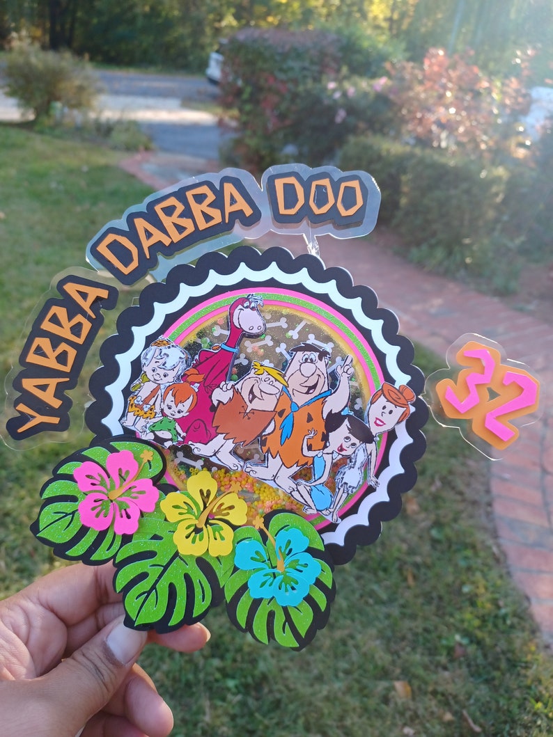 Flintstones 3D Shaker Cake Topper Yabba Dabba Doo Pebbles Etsy