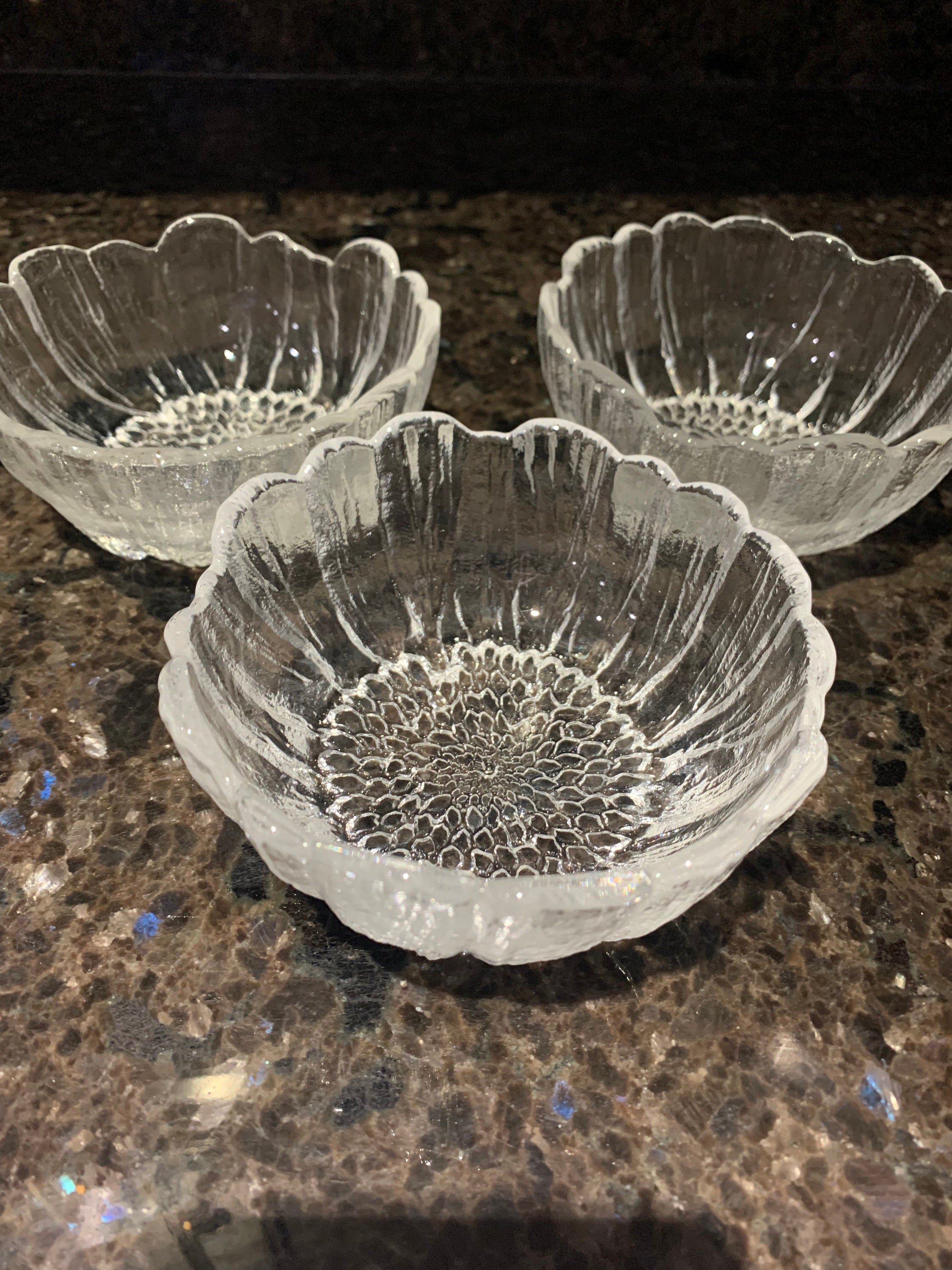Vintage Kosta Boda Lydia Lead Crystal Dessert Bowls Etsy