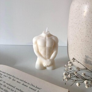 Aesthetic Soy Wax Naked Man Torso Body Candle Handmade Natural Scented Vegan Candles Home Interior Decor Coffee Honey Almond Vanilla Scent