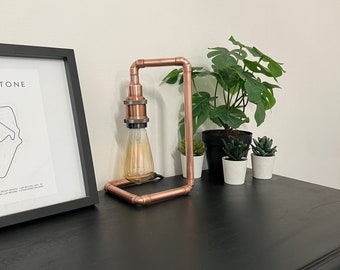 Handmade copper pipe lamp