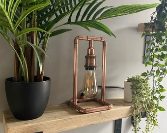 Handmade copper pipe lamp