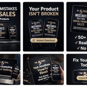Digital Product Sales Mistakes Guide, Profit Optimization (PDF Download)