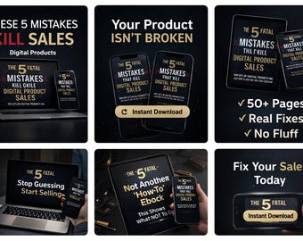 Digital Product Sales Mistakes Guide, Profit Optimization (PDF Download)