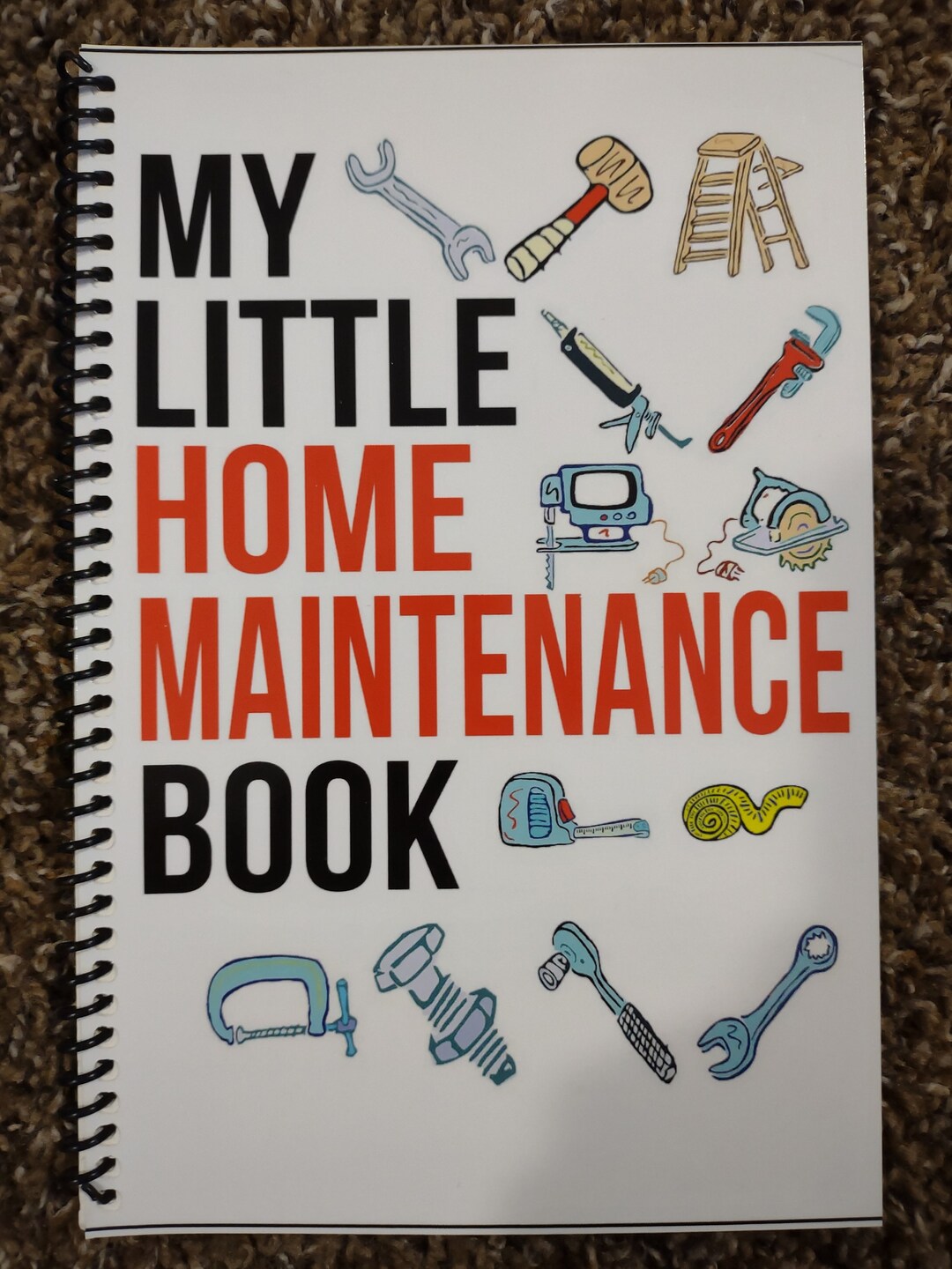 My Little Home Maintenance Book 2018, Spiral Bound Etsy