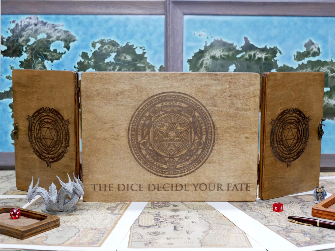 DM Screen, Custom Dungeons and Dragons Wood Dungeon Master Screen ...