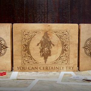 Game Master Screen, Wood Dungeon Master Screen, Rogue Dungeons and Dragons DM Screen, DND Gifts, Gifts for DM, Gifts for Dungeon Master
