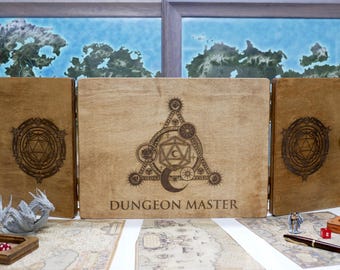 DM Screen, Custom Dungeons and Dragons Wood Dungeon Master Screen, Dungeons and Dragons Gifts for DM, DND Gifts, Bard Gm Screen, D&D