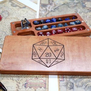 Unique Dice Holder Rolling Tray Combo for Dungeons & Dragons, Portable Tabletop Gaming Accessories, Personalized DND Gift for Him and Her