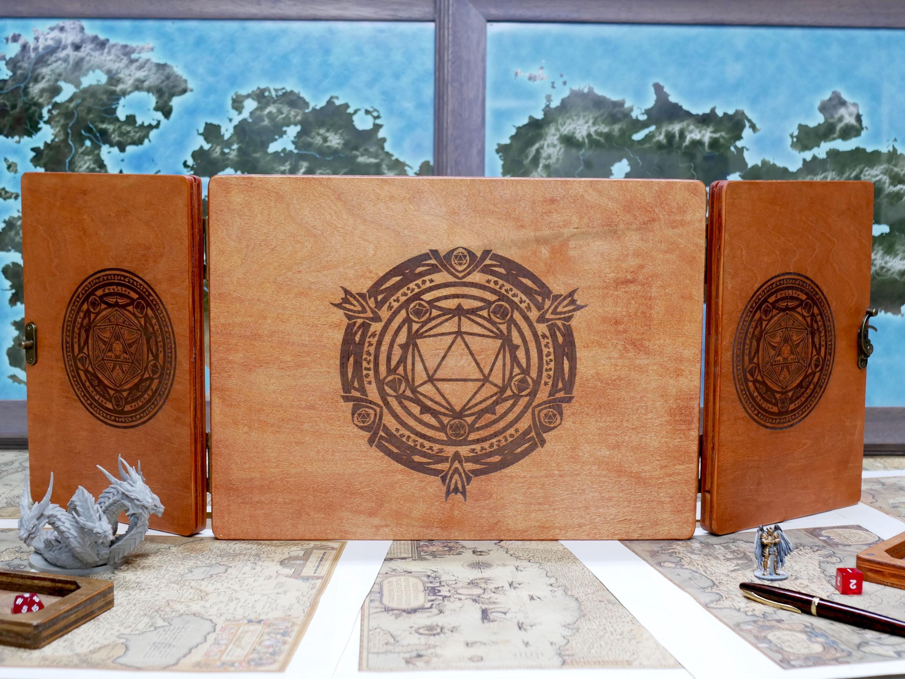 DM Screen, Custom Dungeons and Dragons Wood Dungeon Master Screen ...