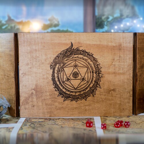 Dungeon Master Screen Wooden RPG Screen Gift Dm Table Top Etsy