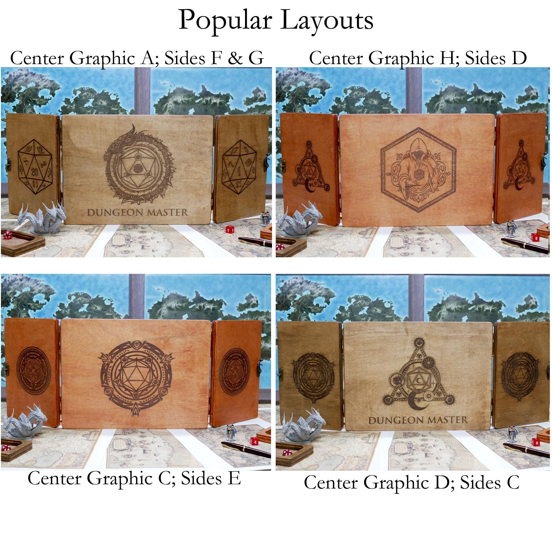DM Screen, Custom Dungeons and Dragons Wood Dungeon Master Screen ...