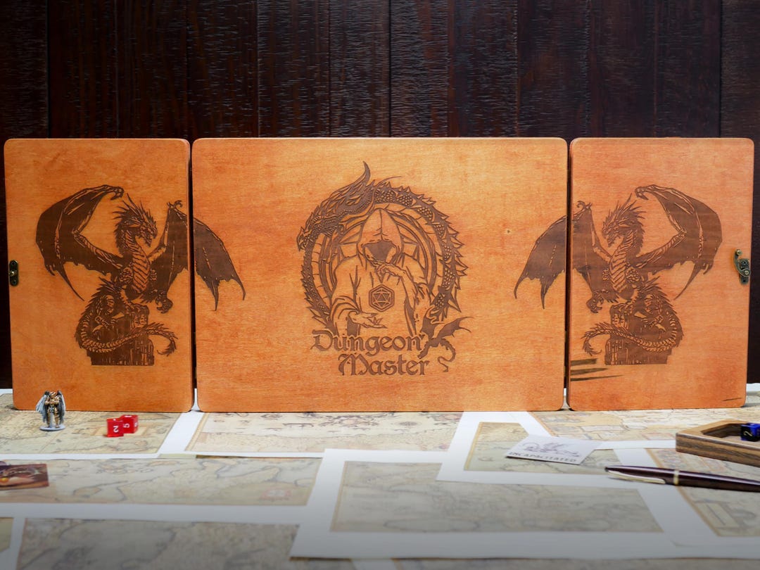 Game Master Screen, Wood Dungeon Master Screen, Wizard Dungeons and ...