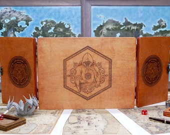 DM Screen, Custom Dungeons and Dragons Wood Dungeon Master Screen, Dungeons and Dragons Gifts for DM, DND Gifts, Wizard Gm Screen, D&D