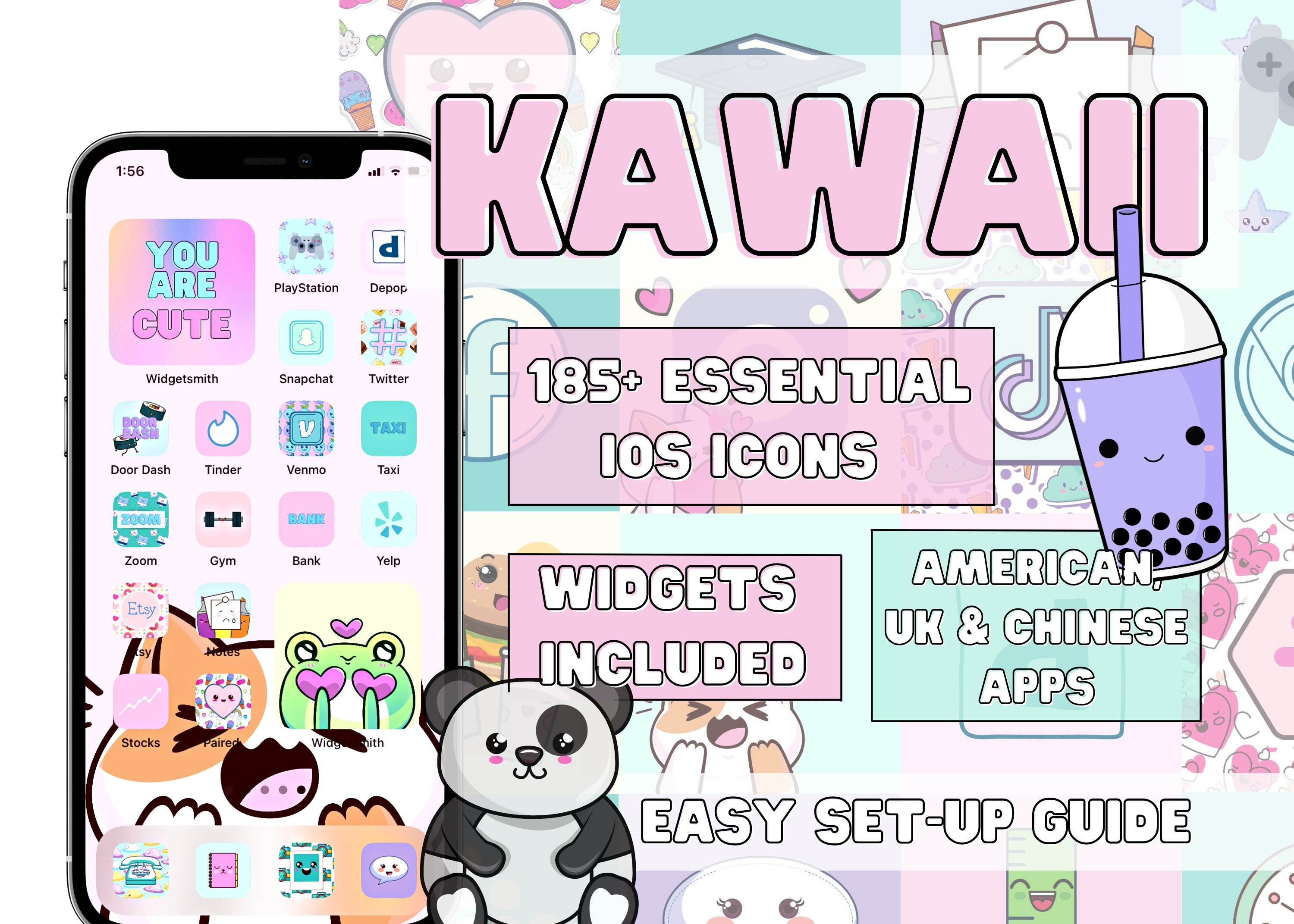 Kawaii App Icons Etsy