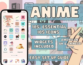 Ios 14 Ios 15 App Icons Anime Japanese Cute Video Game App - Etsy Ios 14 Ios 15 App Icons Anime Japanese Cute Video Game App - Etsy
